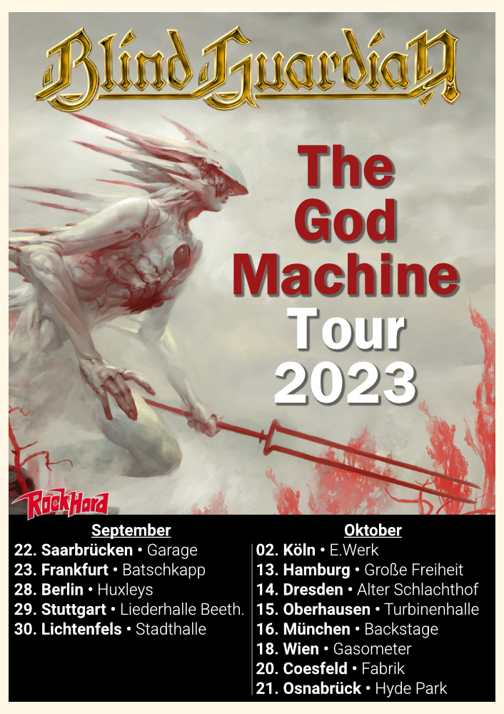 BLIND GUARDIAN announce 'The God Machine' Tour for 2023! (darkstars